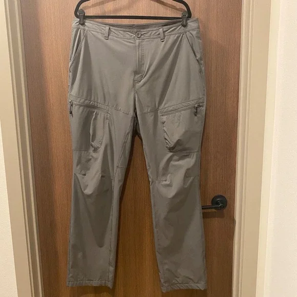 EDDIE BAUER Women Polar Fleece-Lined Straight Leg Pants Size 16 Gray Gorpcore - Picture 3 of 12